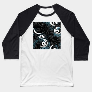 Abstract Swirls and Waves Effect illustration Baseball T-Shirt